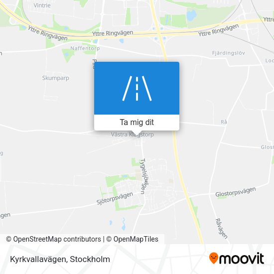 Kyrkvallavägen karta