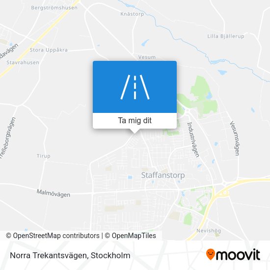 Norra Trekantsvägen karta