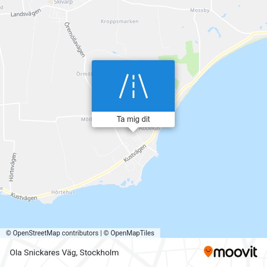 Ola Snickares Väg karta