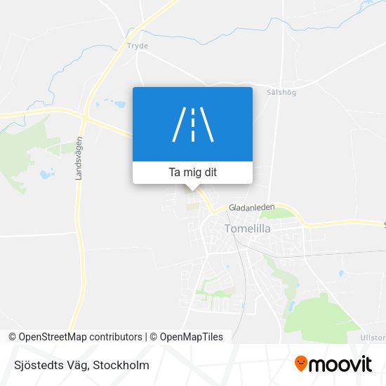 Sjöstedts Väg karta