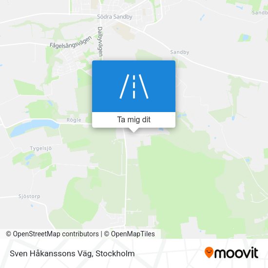 Sven Håkanssons Väg karta