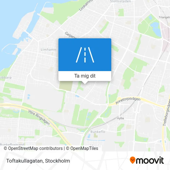 Toftakullagatan karta