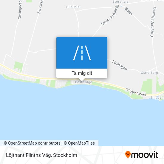 Löjtnant Flinths Väg karta