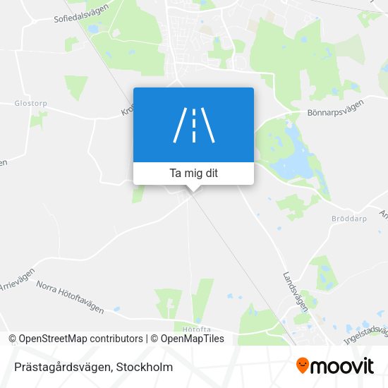 Prästagårdsvägen karta