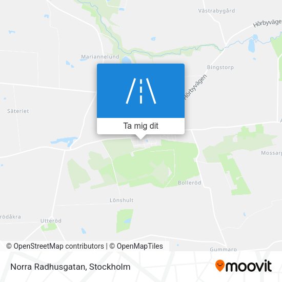 Norra Radhusgatan karta