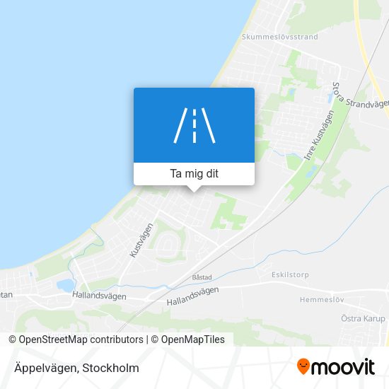 Äppelvägen karta