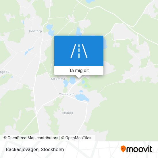 Backasjövägen karta