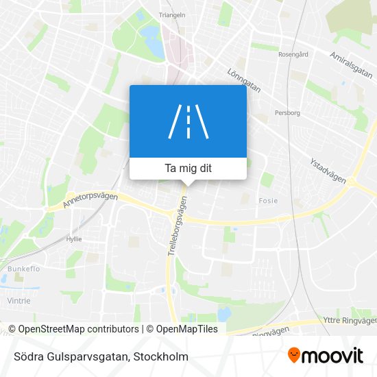 Södra Gulsparvsgatan karta