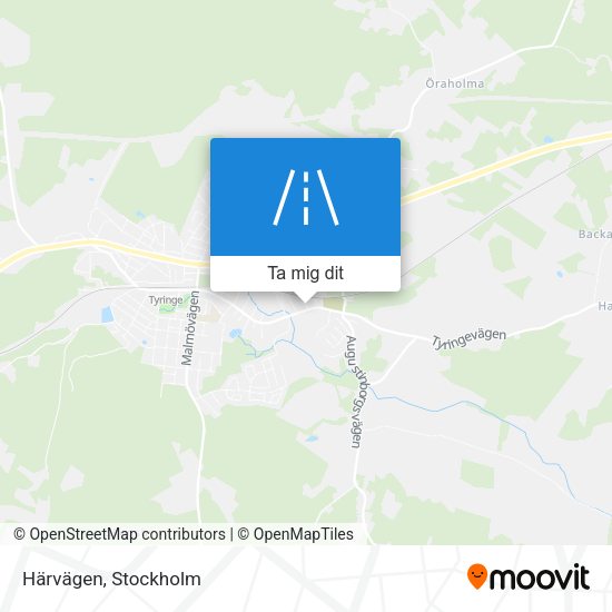 Härvägen karta