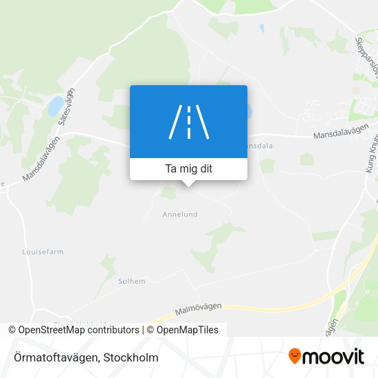 Örmatoftavägen karta