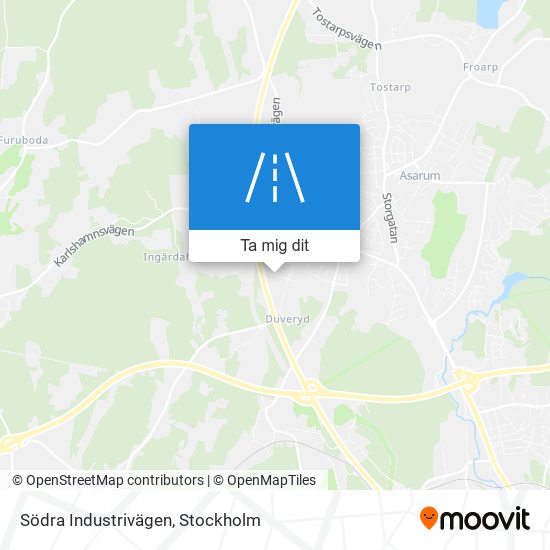 Södra Industrivägen karta