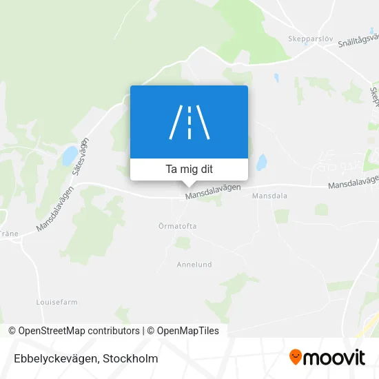 Ebbelyckevägen karta