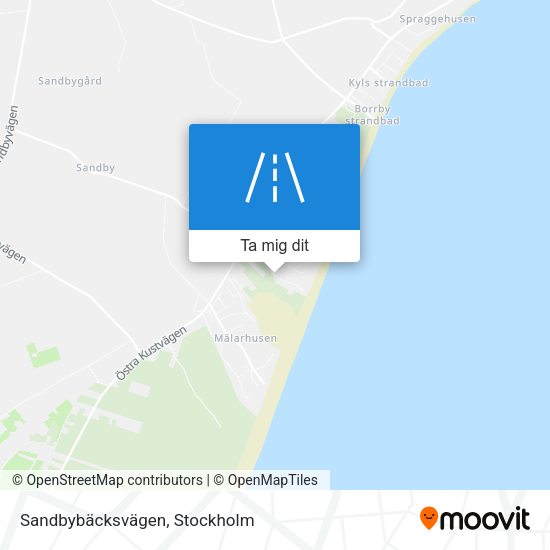 Sandbybäcksvägen karta