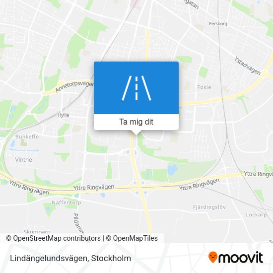 Lindängelundsvägen karta
