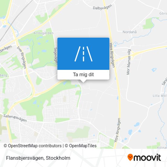 Flansbjersvägen karta