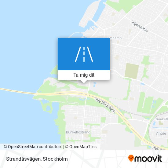 Strandåsvägen karta