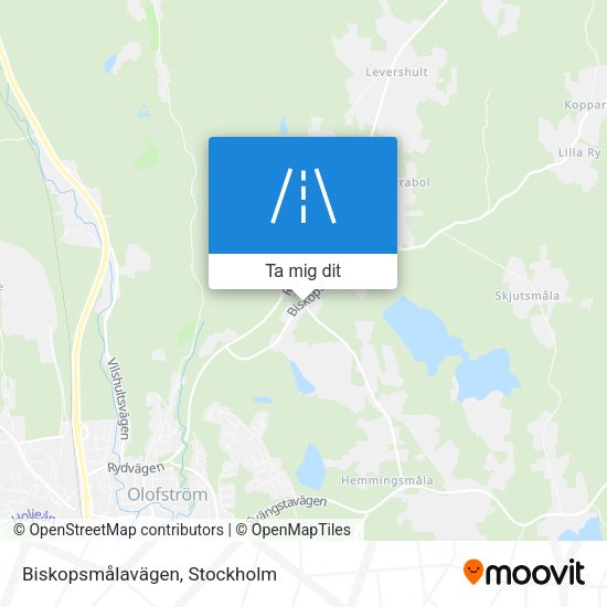Biskopsmålavägen karta