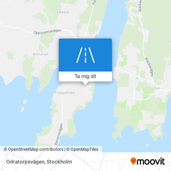 Odratorpsvägen karta