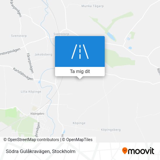 Södra Gulåkravägen karta