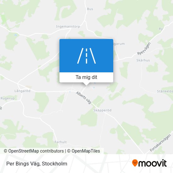 Per Bings Väg karta