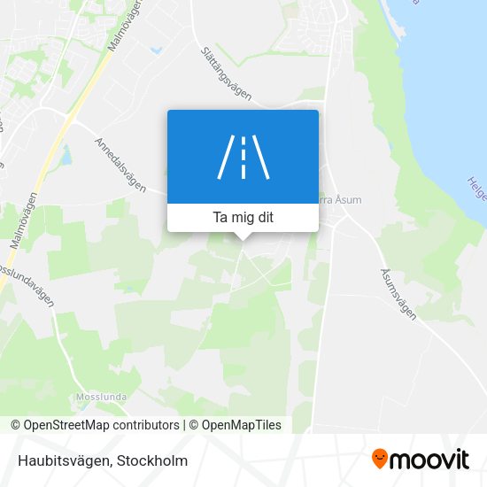 Haubitsvägen karta