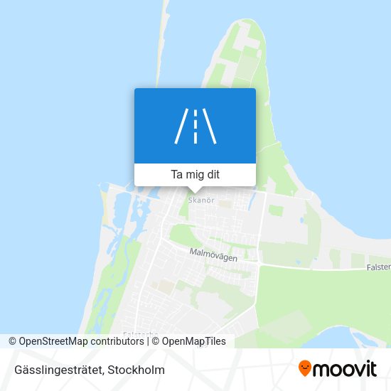 Gässlingesträtet karta