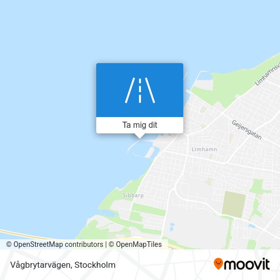 Vågbrytarvägen karta