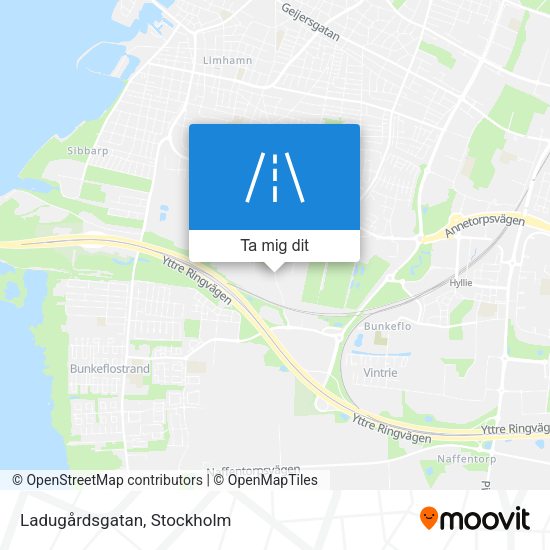 Ladugårdsgatan karta