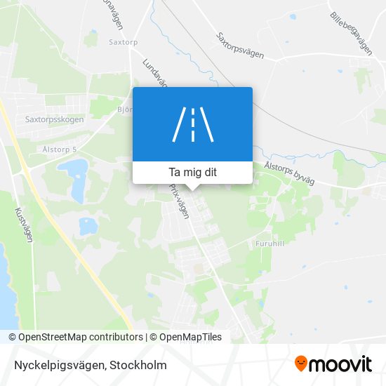 Nyckelpigsvägen karta