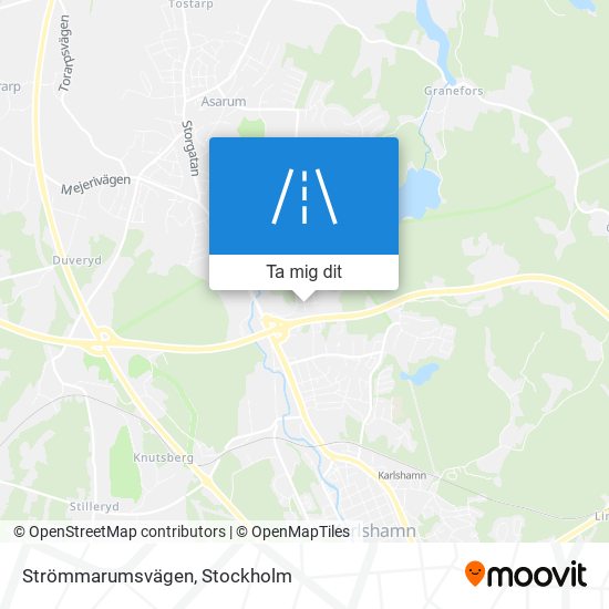 Strömmarumsvägen karta