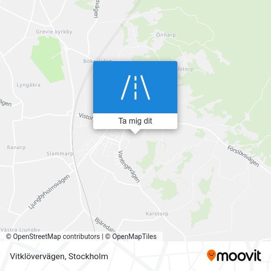 Vitklövervägen karta