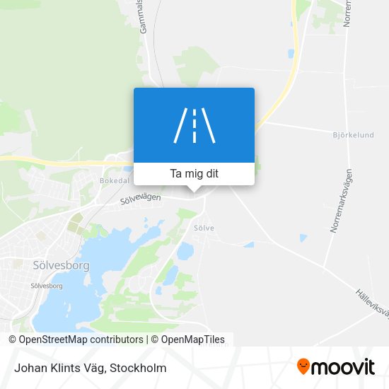Johan Klints Väg karta