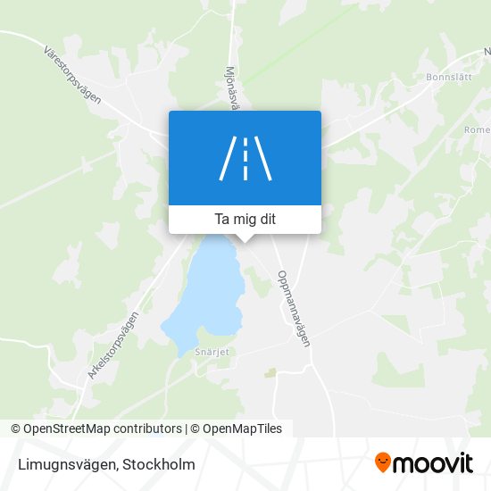 Limugnsvägen karta