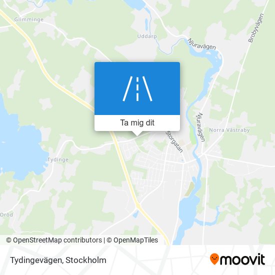 Tydingevägen karta