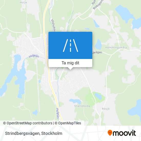 Strindbergsvägen karta