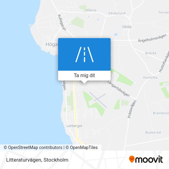 Litteraturvägen karta