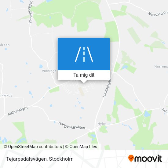 Tejarpsdalsvägen karta
