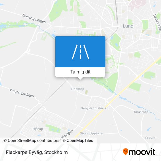 Flackarps Byväg karta