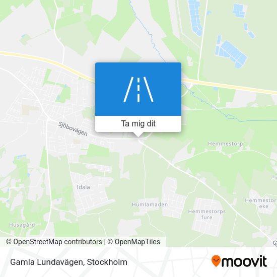 Gamla Lundavägen karta