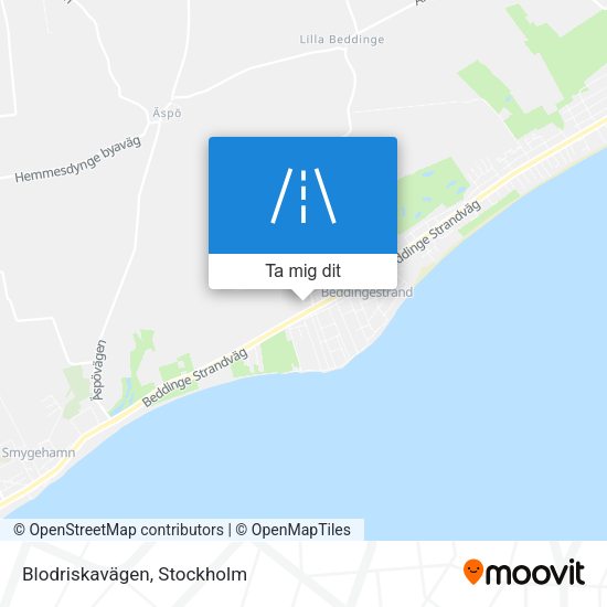 Blodriskavägen karta