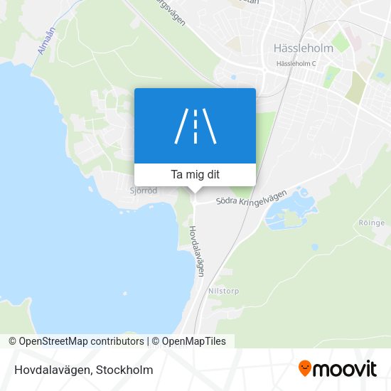 Hovdalavägen karta