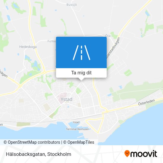 Hälsobacksgatan karta