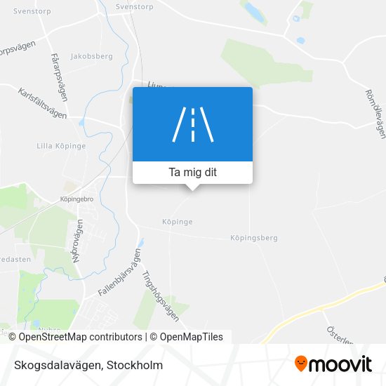 Skogsdalavägen karta