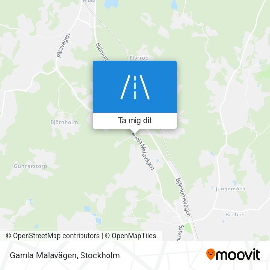 Gamla Malavägen karta