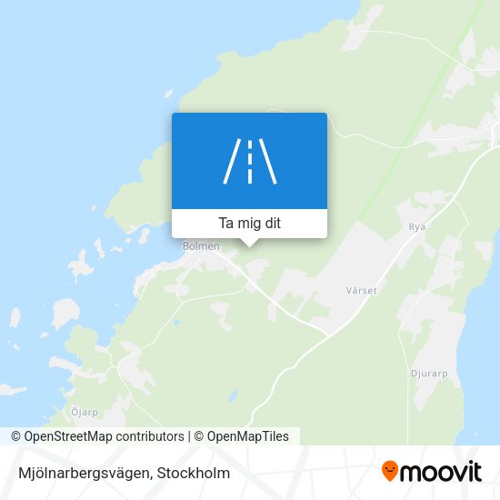 Mjölnarbergsvägen karta