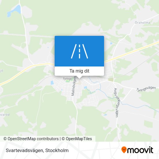 Svartevadsvägen karta