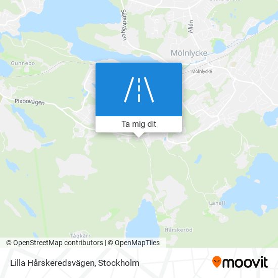 Lilla Hårskeredsvägen karta