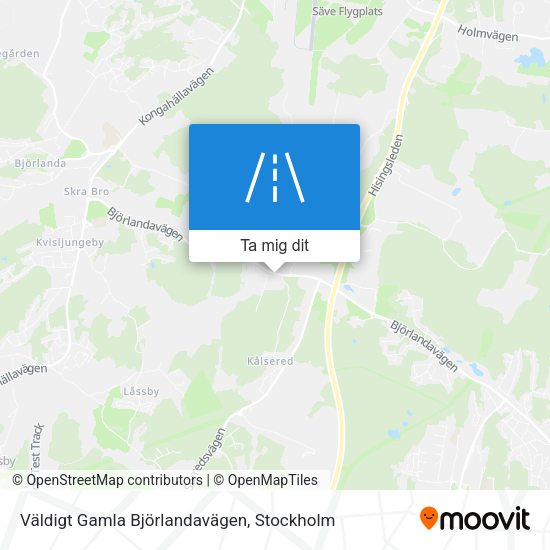 Väldigt Gamla Björlandavägen karta