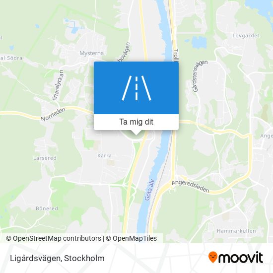Ligårdsvägen karta