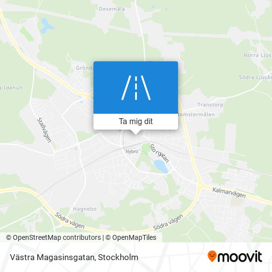 Västra Magasinsgatan karta